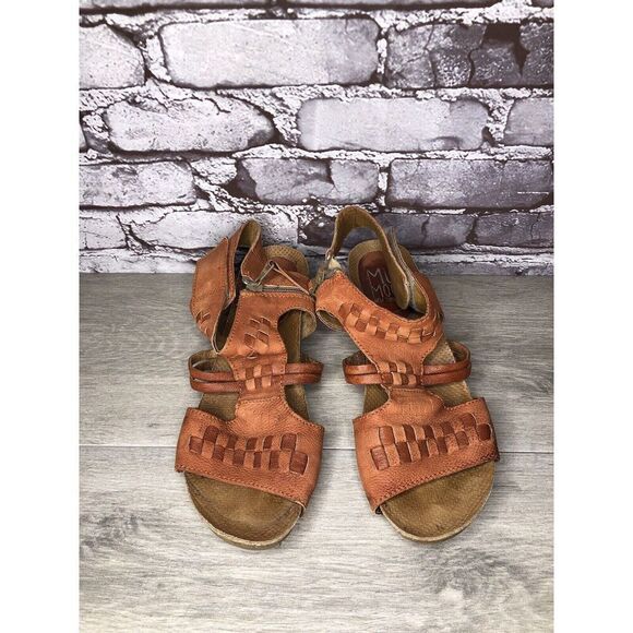 Miz Mooz Orange Leather Side Zipper Strap Heeled Sandals Women Sz 41EU/10.5M US - Picture 11 of 16